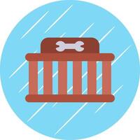 Ladder Flat Blue Circle Icon vector