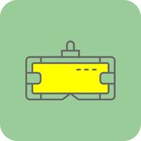 Vr Glasses Filled Yellow Icon vector