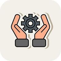 Industry Line Filled White Shadow Icon vector