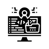 open source tech enthusiast glyph icon illustration vector