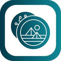 Decentraland Glyph Gradient Round Corner Icon vector