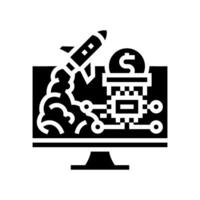 tech startup enthusiast glyph icon illustration vector