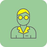 scientist Filled Yellow Icon vector