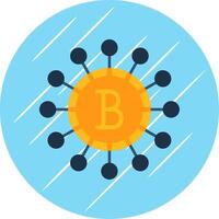 Digital Money Flat Blue Circle Icon vector