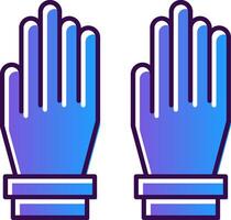 Glove Gradient Filled Icon vector