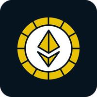 Ethereum Coins Glyph Two Color Icon vector