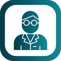 scientist Glyph Gradient Round Corner Icon vector