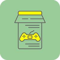 Online Store Filled Yellow Icon vector