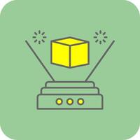 Hologram Filled Yellow Icon vector