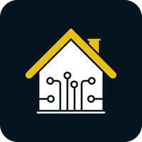 Smart Home Glyph Two Color Icon vector