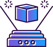 Hologram Gradient Filled Icon vector