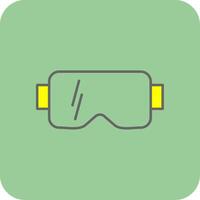 vr lentes lleno amarillo icono vector