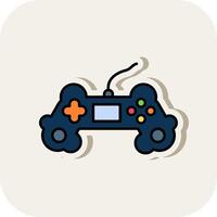 Gaming Line Filled White Shadow Icon vector