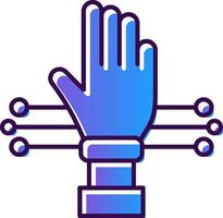 Glove Gradient Filled Icon vector