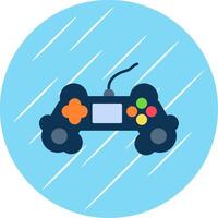 Gaming Flat Blue Circle Icon vector