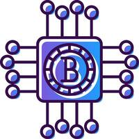 Cryptocurrency Gradient Filled Icon vector