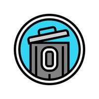 zero waste sorting color icon illustration vector