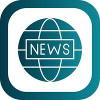 News Report Glyph Gradient Round Corner Icon vector
