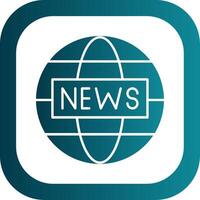 News Report Glyph Gradient Round Corner Icon vector