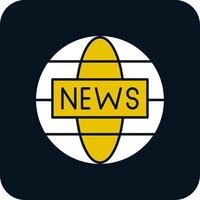 News Report Glyph Two Color Icon vector