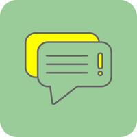 Error Message Filled Yellow Icon vector