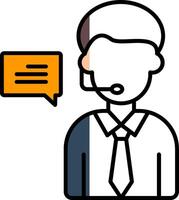 Repoter Filled Half Cut Icon vector