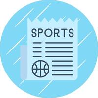 Sports News Flat Blue Circle Icon vector