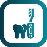 Electric Toothbrush Glyph Gradient Round Corner Icon vector