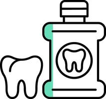 Mouthwash Filled Half Cut Icon vector