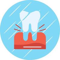 tooth Extraction Flat Blue Circle Icon vector