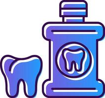 Mouthwash Gradient Filled Icon vector