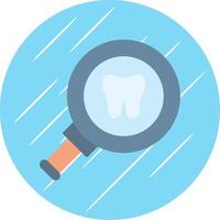 Dental Checkup Flat Blue Circle Icon vector