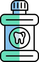 Mouthwash Filled Half Cut Icon vector