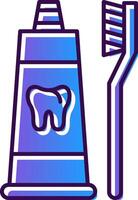 Toothpaste Gradient Filled Icon vector