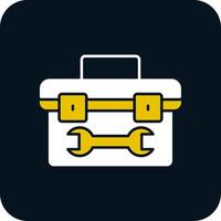 Tool Box Glyph Two Color Icon vector