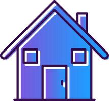 House Gradient Filled Icon vector