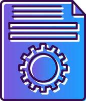 Setting Gradient Filled Icon vector