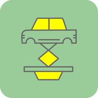 Car Repair Filled Yellow Icon vector