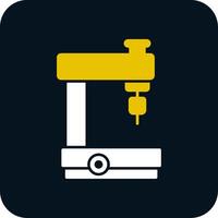 Milling Machine Glyph Two Color Icon vector