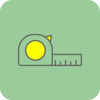 Measure Filled Yellow Icon vector