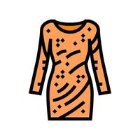 velvet dress vintage fashion color icon illustration vector