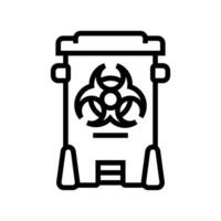 hazardous waste sorting line icon illustration vector