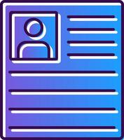 Curriculum Gradient Filled Icon vector