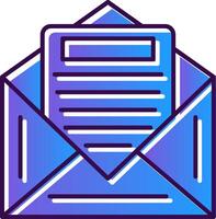 Email Gradient Filled Icon vector