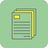 Paper Filled Yellow Icon vector