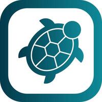 Turtle Glyph Gradient Round Corner Icon vector