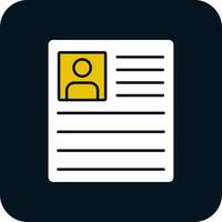 Curriculum Glyph Two Color Icon vector