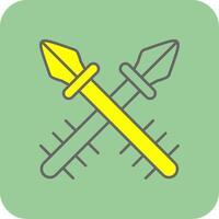 Harpoon Filled Yellow Icon vector