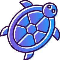 Turtle Gradient Filled Icon vector