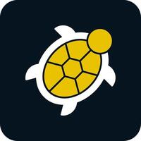 Turtle Glyph Two Color Icon vector